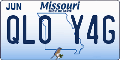 MO license plate QL0Y4G