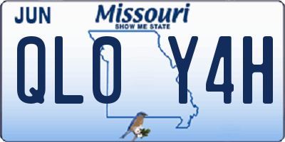 MO license plate QL0Y4H