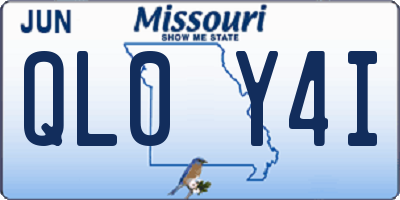 MO license plate QL0Y4I
