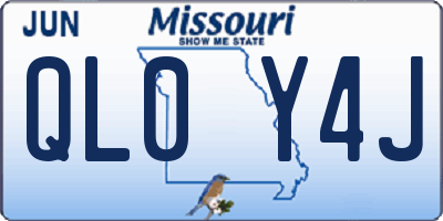 MO license plate QL0Y4J