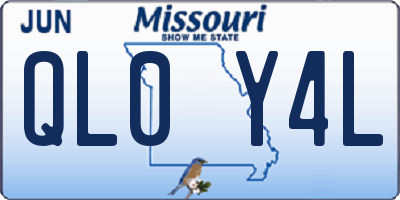 MO license plate QL0Y4L