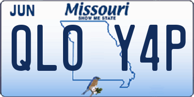 MO license plate QL0Y4P