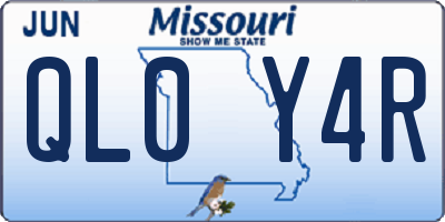 MO license plate QL0Y4R