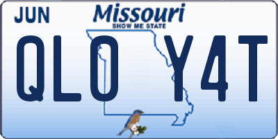 MO license plate QL0Y4T