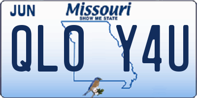 MO license plate QL0Y4U