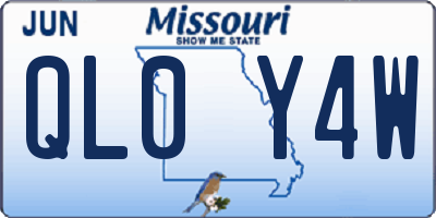 MO license plate QL0Y4W