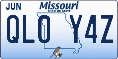 MO license plate QL0Y4Z