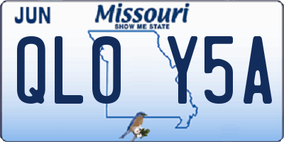 MO license plate QL0Y5A