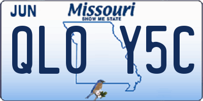 MO license plate QL0Y5C