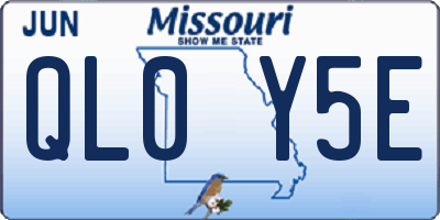 MO license plate QL0Y5E