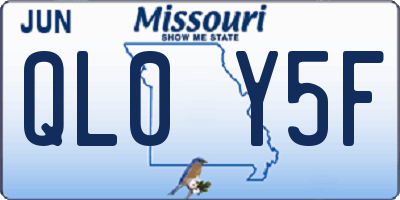 MO license plate QL0Y5F