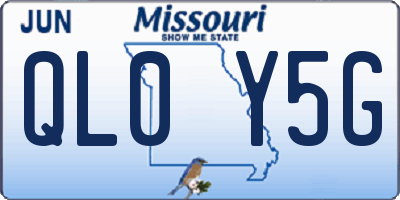 MO license plate QL0Y5G