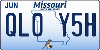 MO license plate QL0Y5H