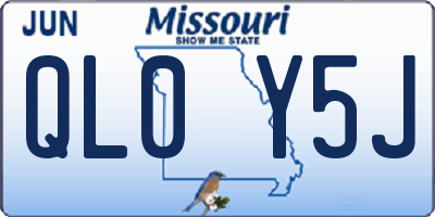 MO license plate QL0Y5J