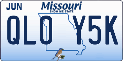 MO license plate QL0Y5K
