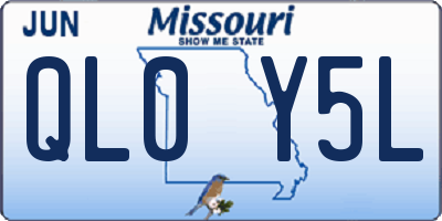 MO license plate QL0Y5L