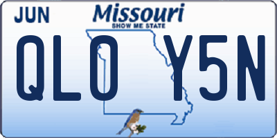 MO license plate QL0Y5N
