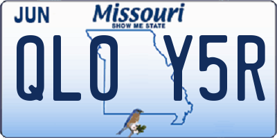 MO license plate QL0Y5R