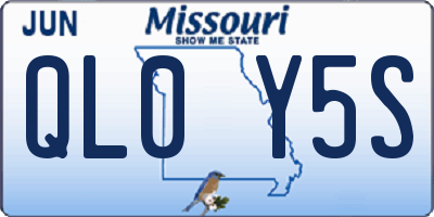 MO license plate QL0Y5S