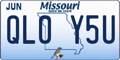 MO license plate QL0Y5U