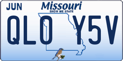 MO license plate QL0Y5V