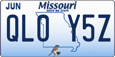 MO license plate QL0Y5Z