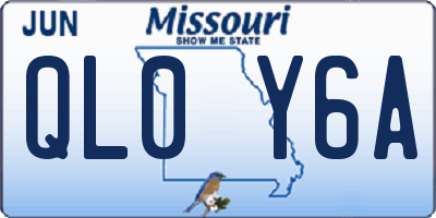 MO license plate QL0Y6A