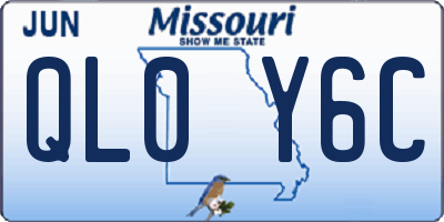 MO license plate QL0Y6C