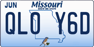 MO license plate QL0Y6D