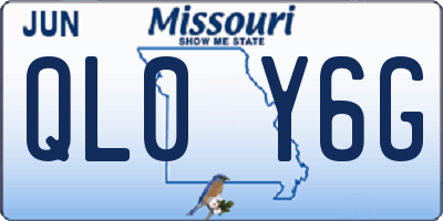 MO license plate QL0Y6G