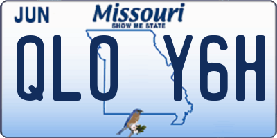 MO license plate QL0Y6H
