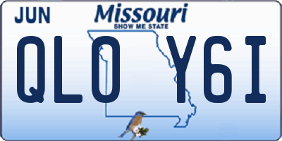 MO license plate QL0Y6I
