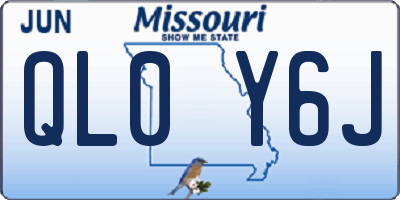 MO license plate QL0Y6J