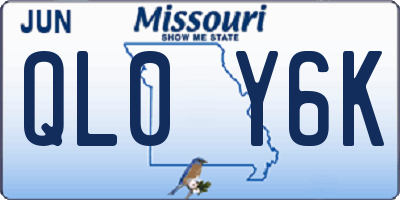 MO license plate QL0Y6K