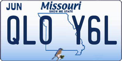 MO license plate QL0Y6L