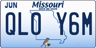 MO license plate QL0Y6M