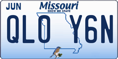 MO license plate QL0Y6N