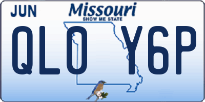 MO license plate QL0Y6P