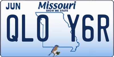 MO license plate QL0Y6R