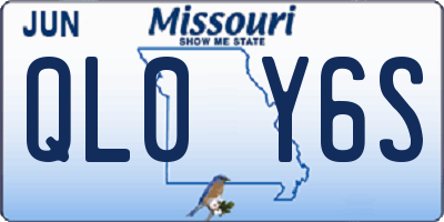 MO license plate QL0Y6S