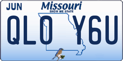 MO license plate QL0Y6U