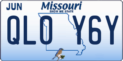 MO license plate QL0Y6Y