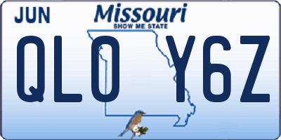 MO license plate QL0Y6Z