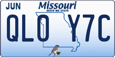 MO license plate QL0Y7C
