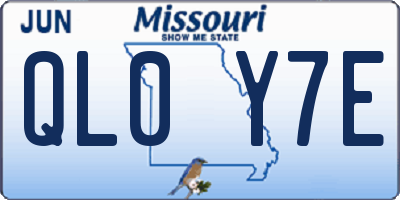 MO license plate QL0Y7E