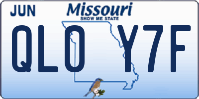 MO license plate QL0Y7F