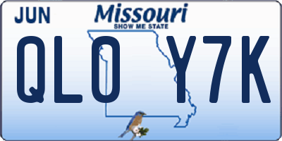MO license plate QL0Y7K