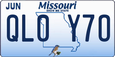 MO license plate QL0Y7O