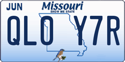 MO license plate QL0Y7R
