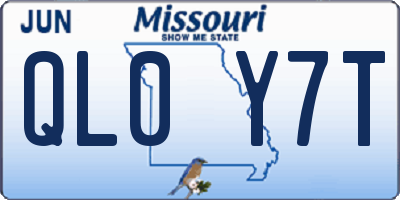MO license plate QL0Y7T